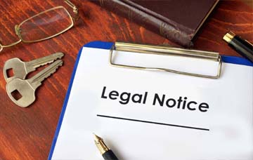 Undelivered legal notice